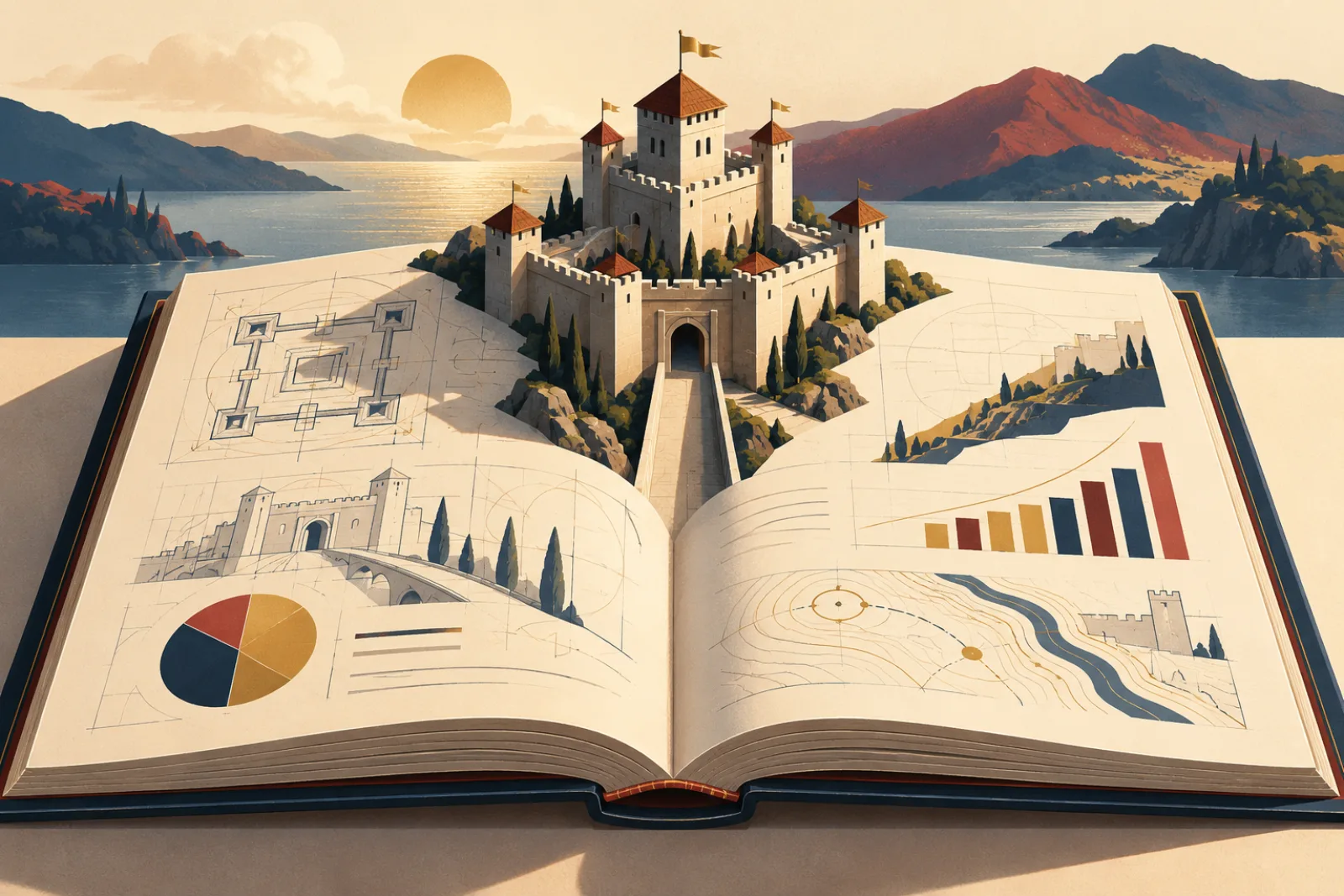 Illustration: the frameworks inside the book