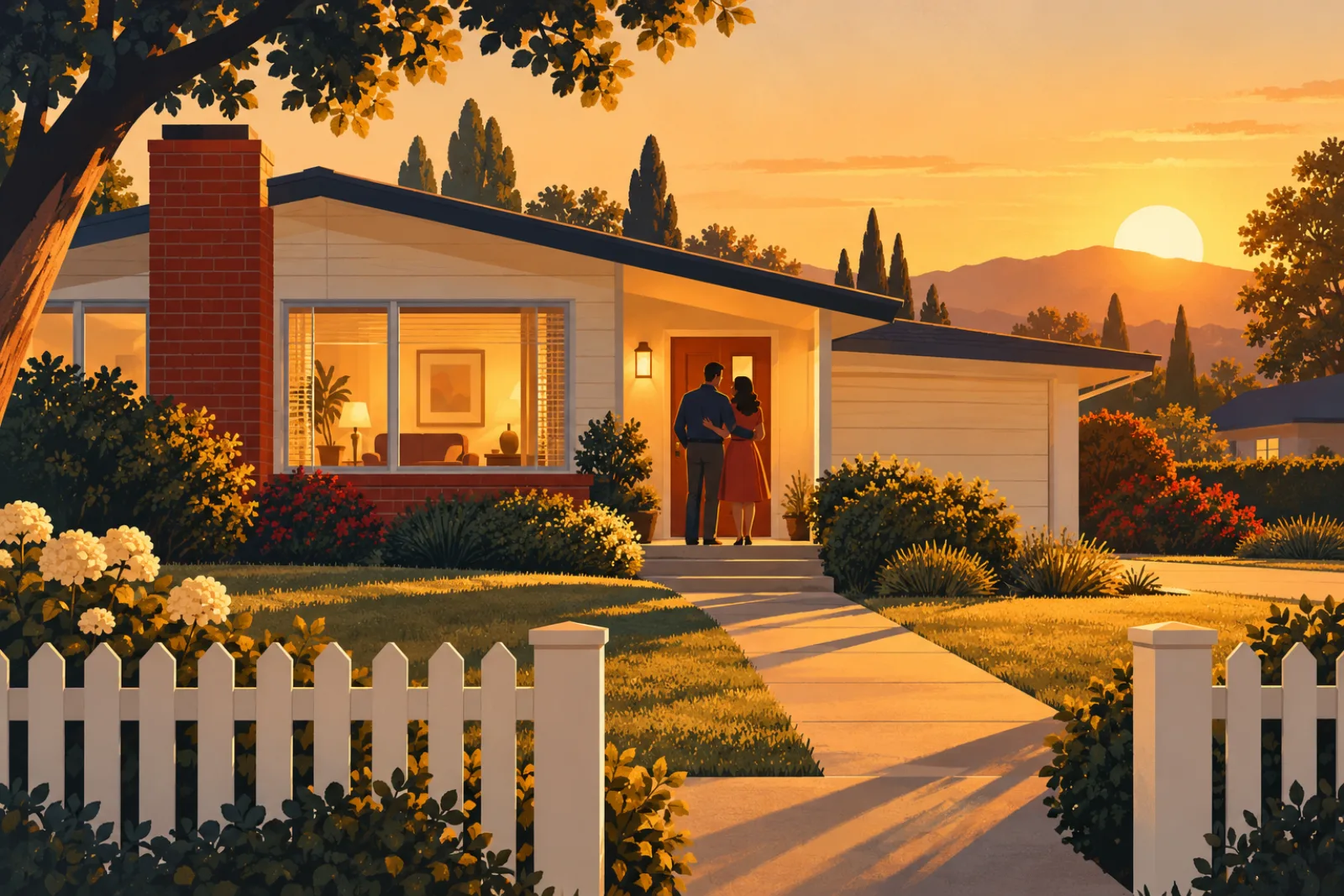 Illustration: the modest house and single income that used to be enough